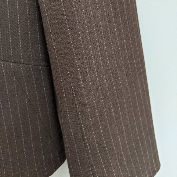 Ellen Tracy Brown Pinstripe Blazer - Picture 8 of 10